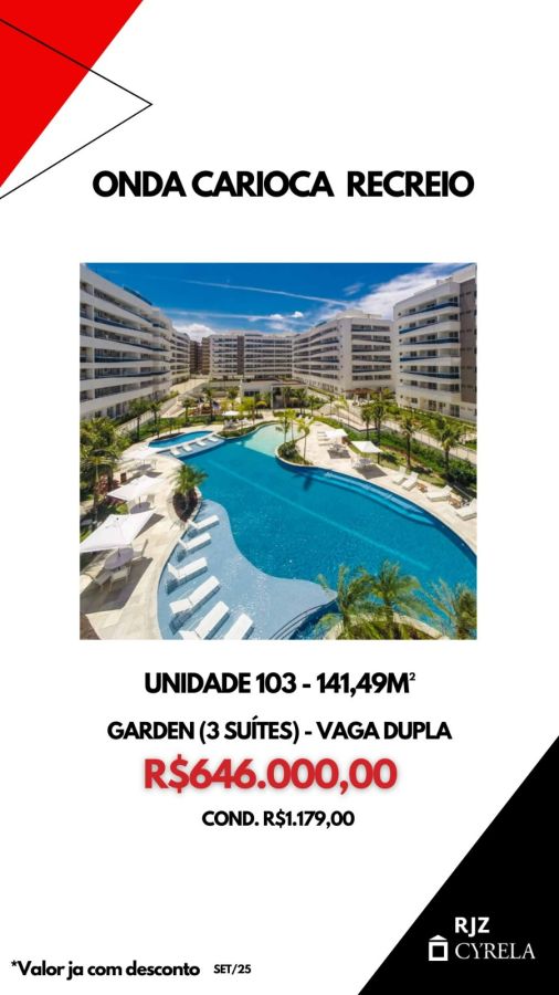 Apartamento Garden - Venda - Recreio dos Bandeirantes - Rio de Janeiro - RJ